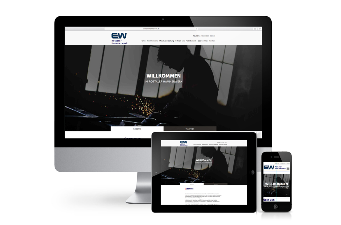 So modern kann Tradition sein Die neue responsive Homepage des Rottaler Hammerwerks