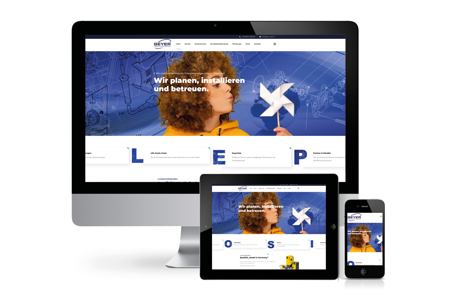 Luftige Homepage: Geyer Drucklufttechnik